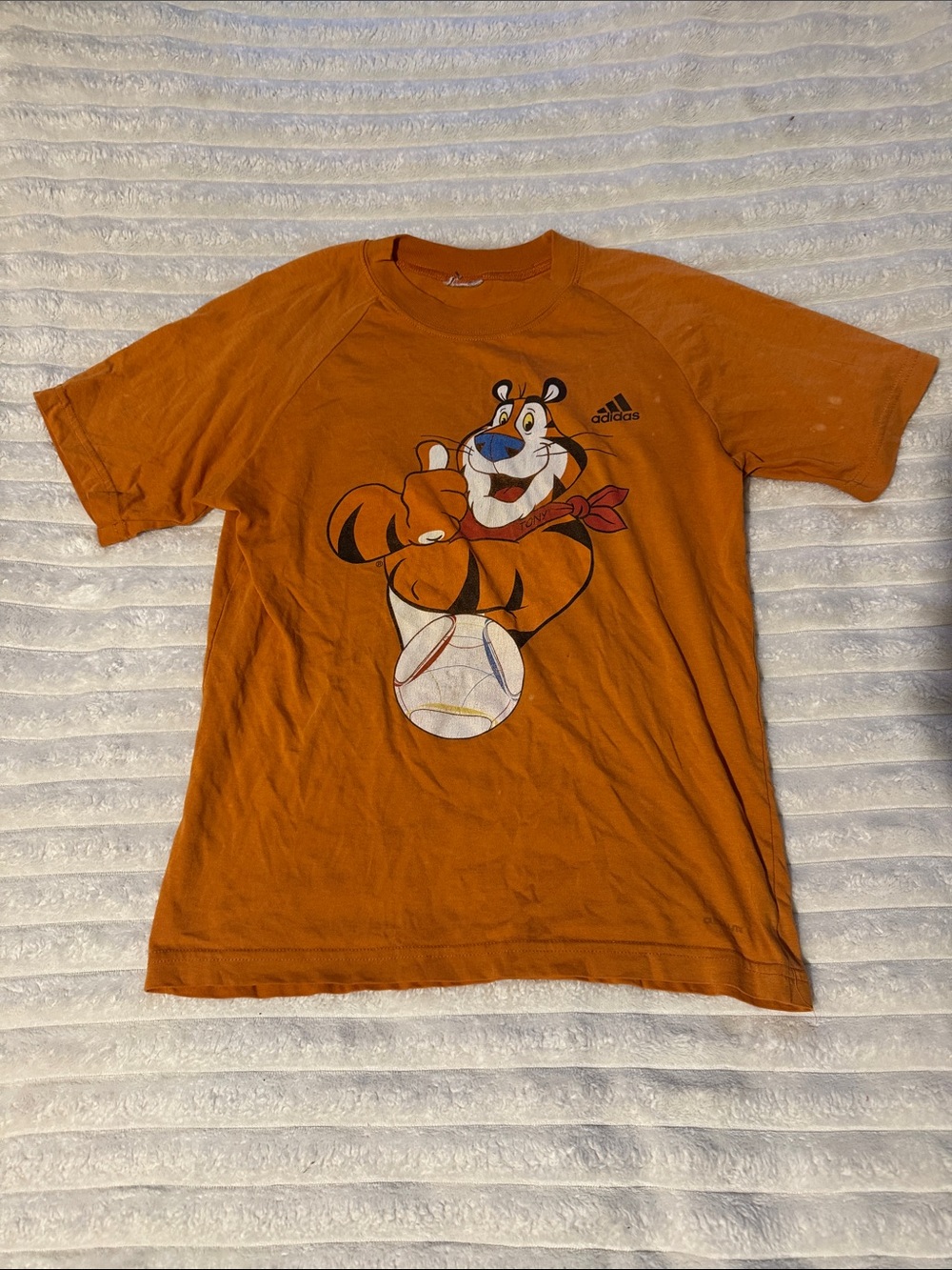 adidas Orange Tony the Tiger Graphic Short Sleeve Shirt